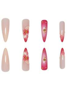 1 hộp 24 móng tay giả hình quả hạnh nhân dài vừa, có thiết kế Ombre màu nude đến vàng nhạt với họa tiết hoa hồng 3D, thể hiện phong cách thanh lịch và tinh tế. Điểm nhấn màu vàng tạo thêm nét sang trọng. Dễ dàng sử dụng và thoải mái khi đeo, đặc biệt thích hợp cho các lễ hội, tiệc tùng và sử dụng hàng ngày, giúp bạn tạo ra Naiart quyến rũ. Bao gồm dũa móng và khối đệm để duy trì móng hoàn hảo mọi lúc. - Nhiều màu - Xem 3