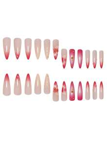 1 hộp 24 móng tay giả hình quả hạnh nhân dài vừa, có thiết kế Ombre màu nude đến vàng nhạt với họa tiết hoa hồng 3D, thể hiện phong cách thanh lịch và tinh tế. Điểm nhấn màu vàng tạo thêm nét sang trọng. Dễ dàng sử dụng và thoải mái khi đeo, đặc biệt thích hợp cho các lễ hội, tiệc tùng và sử dụng hàng ngày, giúp bạn tạo ra Naiart quyến rũ. Bao gồm dũa móng và khối đệm để duy trì móng hoàn hảo mọi lúc. - Nhiều màu - Xem 5