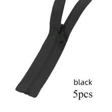 5 peças tamanho #3 nylon zíper de abertura única, zíper reversível para jaquetas e roupas esportivas, várias cores disponíveis, vários tamanhos disponíveis