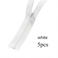 5 peças tamanho #3 nylon zíper de abertura única, zíper reversível para jaquetas e roupas esportivas, várias cores disponíveis, vários tamanhos disponíveis