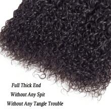 10A 巴西卷发接发 3 束 纯天然卷曲真人发 100% 未加工接发 自然黑色 - Natural Black - 查看 6