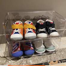 1件鞋架省空间门口儿童鞋收纳盒子小号鞋子儿童鞋盒神器用具鞋柜 - 彩色 - 查看 2