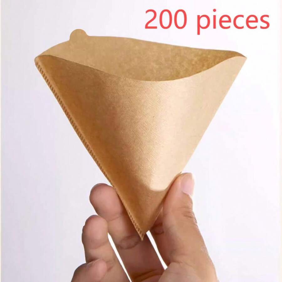 200pcs Coffee Filter Papers, HandDrip Coffee Filter Papers, Conical