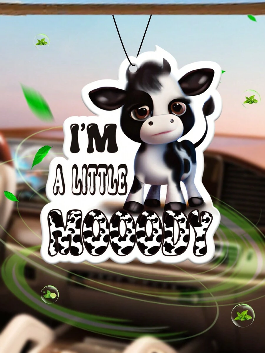 汽车扩散器香味吊坠挂饰空气清新剂，黑糖后视镜装饰，“我有点喜怒无常”