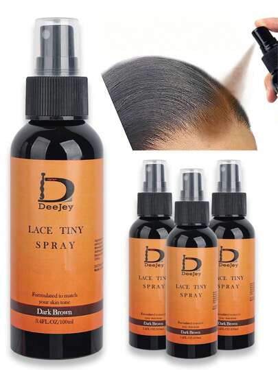 100ml Spray fondente opacizzante per nascondere pizzo, resistente all'acqua, per parrucche frontali in pizzo e toupet, in colore marrone scuro