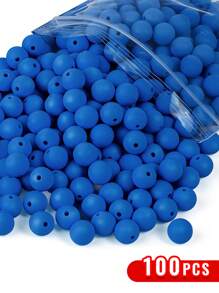 50قطعة من حبات السيليكون ذات الطباعة الملونة مناسبة لأشغال المجوهرات اليدوية، سلسلة المفاتيح الإبداعية، أساور، وأشغال قلائد