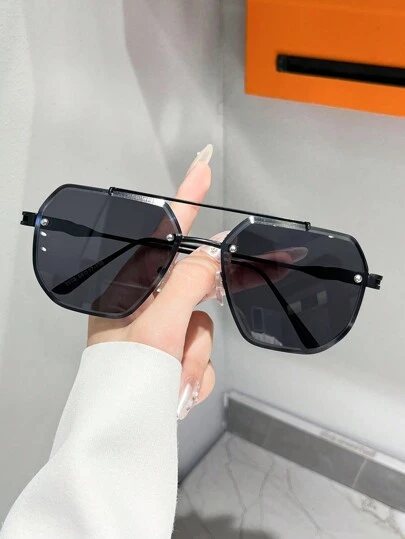 男女通用金属框架时尚眼镜，户外旅行、海滩度假时尚眼镜