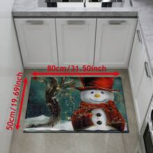 1 件圣诞雪人蓬松防滑垫 - 超柔软蓬松，快干吸水，适用于厨房、浴室、淋浴间 - 舒适的家居装饰，完美的圣诞礼物 - 彩色 - 查看 14