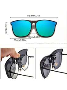 New TR Frame Clip Sunglasses Fashion Polarized Sunglasses Large Frame For Men And Women