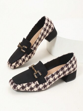 New Plus Size Summer Closed Toe Thick Heeled Sandals, Women Fairy Style Match With Dress, Gentle Elegant Mary Jane Shoes
