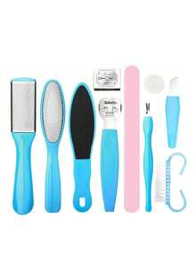 Bộ 8/10 dụng cụ chăm sóc chân chuyên nghiệp, dụng cụ mài gót chân, dụng cụ loại bỏ da chết, dụng cụ làm móng tay bằng thép không gỉ, dành cho da chết và cứng, dụng cụ cạo da chân, thích hợp cho nam nữ sử dụng khi đi du lịch, dành cho bàn chân khô nứt nẻ, di động - Nhiều màu - Xem 15