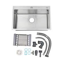 Sink, Stainless Steel Sink, Stainless Steel Sink With One Bowl Overflow Device - Topmount Sink For RV Or Home Kitchen - Silver - View 11
