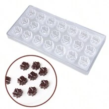1 件什锦形状透明塑料巧克力模具，包括心形、圆形、螺旋形、方形、足球、枫叶、鸟蛋、水滴、菊花形状，12 腔条形巧克力模具、心形、五角星、螺旋波、圣诞图案、糖果模具，适合作为家庭礼物