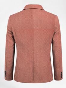 New Arrival Dark Pattern Printed Pink Men Business Casual Suit Jacket