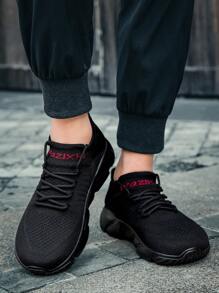 Plus Size Extra Wide Width Men's Athletic Shoes For Wide Feet, Big Toe Bone - Black - View 2