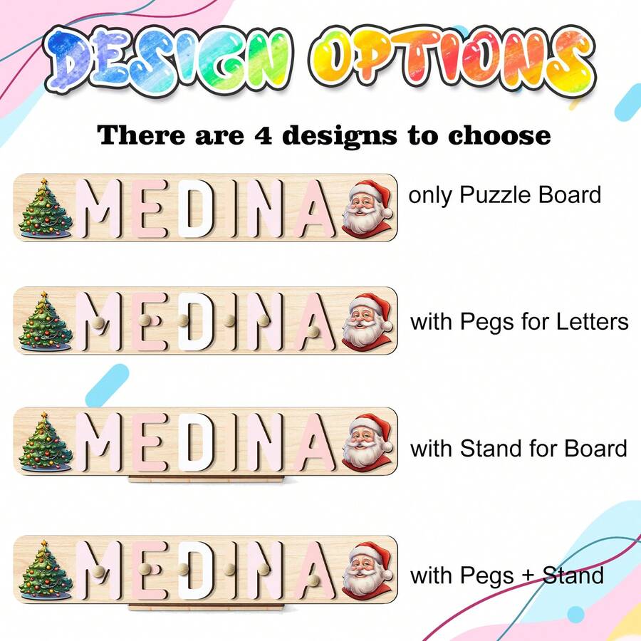 Customized Wooden Name Puzzle Interactive Letter Learning Toy