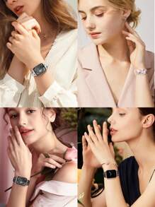 4件組雙色花卉雕刻錶帶，適用於Apple Watch 49mm 46mm 45mm 44mm 42mm 41mm 40mm 38mm，波西米亞風可愛紫色花朵矽膠錶帶，適合 Series Ultra 11 10 9 8 7 6 5 4 3 2 1 SE 男女款 - 彩色 - 查看 7