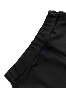 欧美风女装两件套，拼布开衫和修身裤，温暖街头休闲装，秋冬 - 黑色 - 查看 6