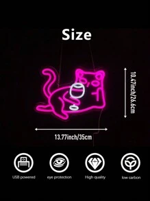 1pc Neon Sign LED Decorative Light, USB Powered, Suitable For Bar, Bedroom, Party, Club, Man Cave, Nightclub, Retail Store