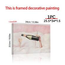 Bộ 1, Tranh tường màu hồng nhạt, Rượu sâm panh trên giường, Thẩm mỹ, Trang trí xe đẩy quầy bar, Nghệ thuật có thể in, Trang trí phòng ký túc xá, Màu hồng nữ tính, Trang trí tường bằng vải bạt, Áp phích vải bạt, Trang trí tường - Nhiều màu - Xem 4