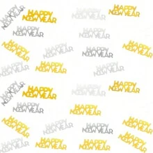 15g 2025 Szczęśliwego Nowego Roku Konfetti Eleganckie Czarne Złote Srebrne Konfetti Kolor Wesoła Atmosfera Imprezy Dekoracje Na Święta