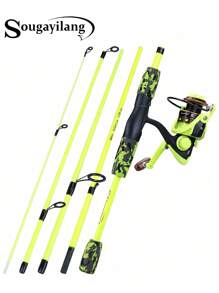 SOUGAYILANG 1 bộ cần câu in hình ngụy trang - Màu vàng - Xem 1