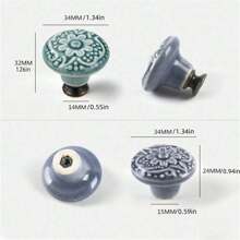 10 piezas de perillas para cajones, tiradores de gabinete altamente atractivos de estilo minimalista, manijas de acero inoxidable, porcelana y cerámica para gabinetes de cocina de estilo vintage, manijas modernas para puertas de baño, accesorios creativos para muebles de cocina