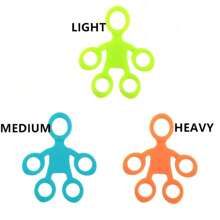 Tensor de dedos de silicona, entrenamiento de fuerza de dedos con tensor de dedos con forma de dedo humanoide, aro de tracción de cinco dedos, juguete antiestrés para adultos - Multicolor - Ver 7