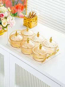 1 Set, 2/3/4/6pcs Food Serving Plates, Plastic Snack Plate Set For Wedding Party, Wedding Appetizer Set, Kitchen Supplies, Wedding Supplies, Party Supplies - Multicolor - View 14