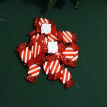 1 set (20 pièces) - Ornement de bonbon carré bicolore simulé, assemblage créatif de bonbons fait maison, décoration de scène de Noël, accessoires pour prendre des photos