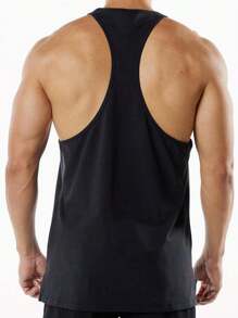 男士速干运动无袖背心，宽松版型，适合健身、跑步、户外运动、篮球等，黑色，夏季款 - 黑色 - 查看 2