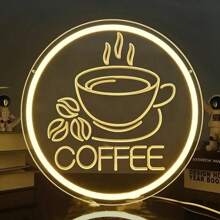 1pc Coffee Neon Sign, Multipurpose, Can Be Hung On Wall For Decoration, Suitable For Coffee Bar, Tea Shop, Restaurant, Farm, Kitchen, Cafe, Dessert Shop, Storefront, Wall/Window Display Lighting - Multicolor - View 8