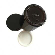 6 Stück 100g große wiederverwendbare Weithalsbehälter mit schwarzen Deckeln und weißen Staubabdeckungen, 100ml Fassungsvermögen, geeignet für Cremes, Lotionen, Salben, Kosmetika, Badesalze und Body Butter, auslaufsichere Make-up Aufbewahrungsdosen, Zuhause Organisation und Aufbewahrung, Badezimmer Accessoires