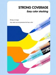 240/168/120/72/60/36/24/12 Stylos-marqueurs acryliques liquides directs de couleur, pour une utilisation étudiante, professionnelle et artistique. Têtes souples, appropriés pour le papier, pour le graffiti, les livres de coloriage DIY. Peuvent dessiner sur le verre, la pierre, résistants à l'eau pour la peinture corporelle. Cadeau de Noël, rentrée des classes.