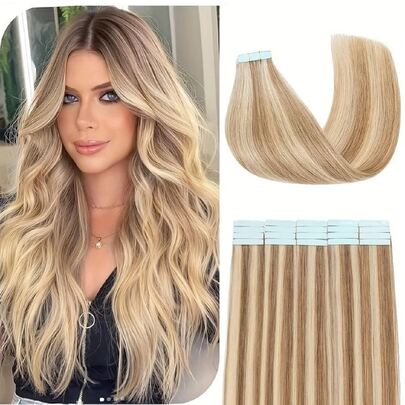 20pcs/Pack, 30g Remy Human Hair Extensions, Invisible Tape-In, Straight, Suitable For All, 10-24 Inches Length