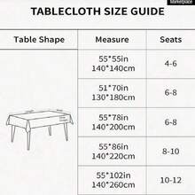 1 tấm khăn trải bàn họa tiết lá rùa dùng cho gia đình, phòng khách, phòng ăn, nhà bếp, phòng học, không thấm nước, không thấm dầu, có thể giặt được - Nhiều màu - Xem 2