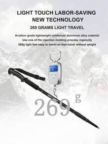 2 pièces Bâtons de randonnée pliables légers en alliage d'aluminium avec amortissement des chocs, télescopiques et réglables pour hommes et femmes. Convient pour la randonnée, l'alpinisme, le camping, le trekking, la marche, le ski de fond et le ski. Avec accessoires pour embouts.