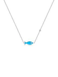 ANDYWEN Fish Pendant Sterling Silver Necklace - Silver - View 8