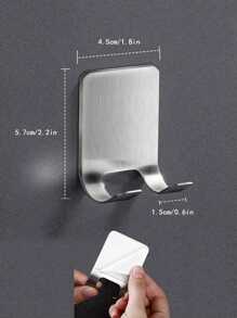 1/2/5pcs No Drill Stainless Steel Razor Holder: Versatile Wall Mount Shaver Holder Home Bathroom Decor Fall Decor Back To School