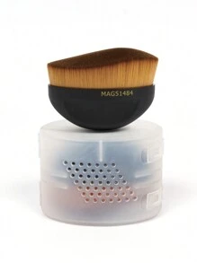 MAANGE 1pc Cọ nền đầu góc chuyên nghiệp có hộp, mềm mại, mịn màng và thân thiện với da, Cọ trang điểm dễ dàng mang theo khi đi du lịch và đi học, Quà tặng cho phụ nữ và trẻ em gái - màu đen - Xem 9