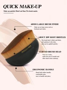 MAANGE 1pc Cọ nền đầu góc chuyên nghiệp có hộp, mềm mại, mịn màng và thân thiện với da, Cọ trang điểm dễ dàng mang theo khi đi du lịch và đi học, Quà tặng cho phụ nữ và trẻ em gái - màu đen - Xem 6