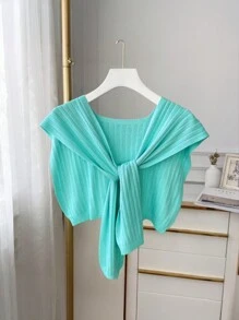 1pc Women's Fashion Knitted Knotted Shawl Wraps