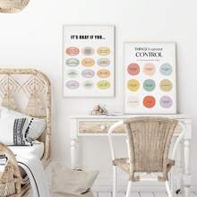 1PC Áp phích trị liệu bánh xe cảm xúc Chăm sóc tình yêu bản thân Sức khỏe tâm thần Tranh nghệ thuật Nhà trị liệu Tư vấn Văn phòng Tranh treo tường Trang trí Không có khung - Nhiều màu - Xem 4