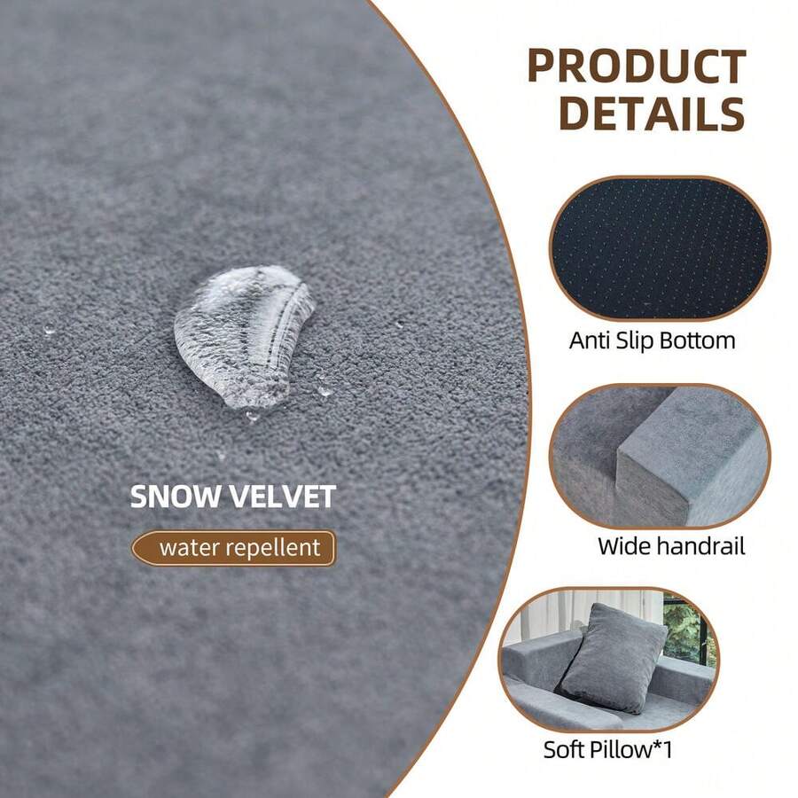 Sofa In A Box Foam Sofa Couch With Pillow, Bean Bag Chairs For Adults