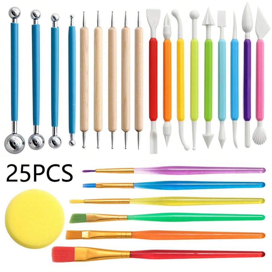 Pottery Tool Set Clay Stone Sculpture Carving Knife, Pill Stick