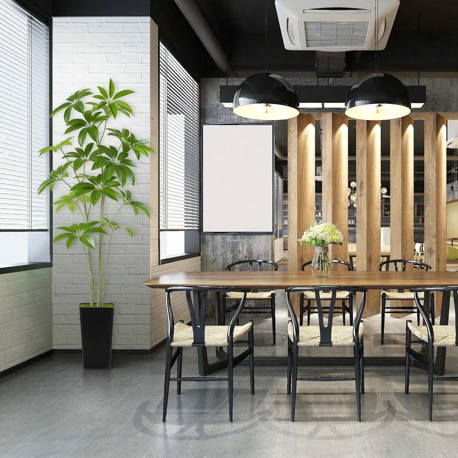 Aritificial Umbrella Schefflera Tree 6Ft Tall Fake Plant With