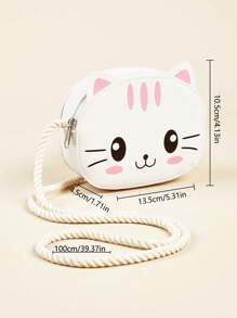 1pc Kids Cute Cartoon Fashionable Shoulder Crossbody Bag, Unisex Toddler Mini Messenger Bag