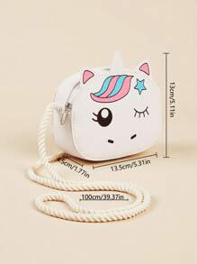 1pc Kids Cute Cartoon Fashionable Shoulder Crossbody Bag, Unisex Toddler Mini Messenger Bag