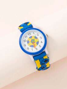 1pc Stylish Casual Soccer Quartz Watch, Suitable For Daily Accessories, Festival & Birthday Gift - Multicolor - View 5