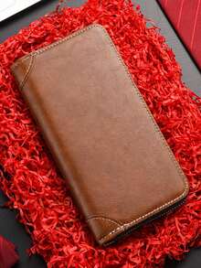 Ví dài nam Ví có khóa kéo, dung lượng lớn, nhiều ngăn đựng thẻ, ví cầm tay thời trang công sở - Nhiều màu - Xem 4